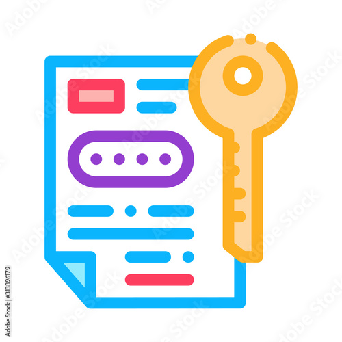 Protection Agreement Icon Vector. Outline Protection Agreement Sign. Isolated Contour Symbol Illustration