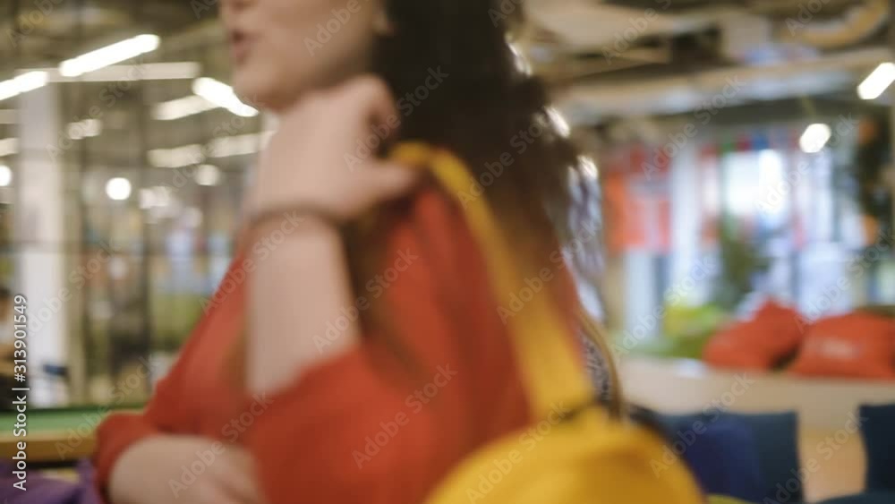 Girls talk among themselves, students speak at the university. Girls talk among themselves, students speak at the university.