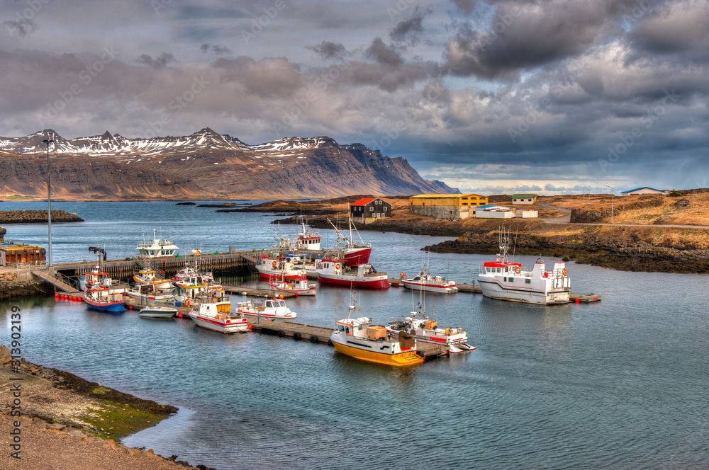 Port of the city of.Djúpivogur - Iceland