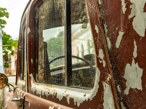 old classic abandoned rusty car