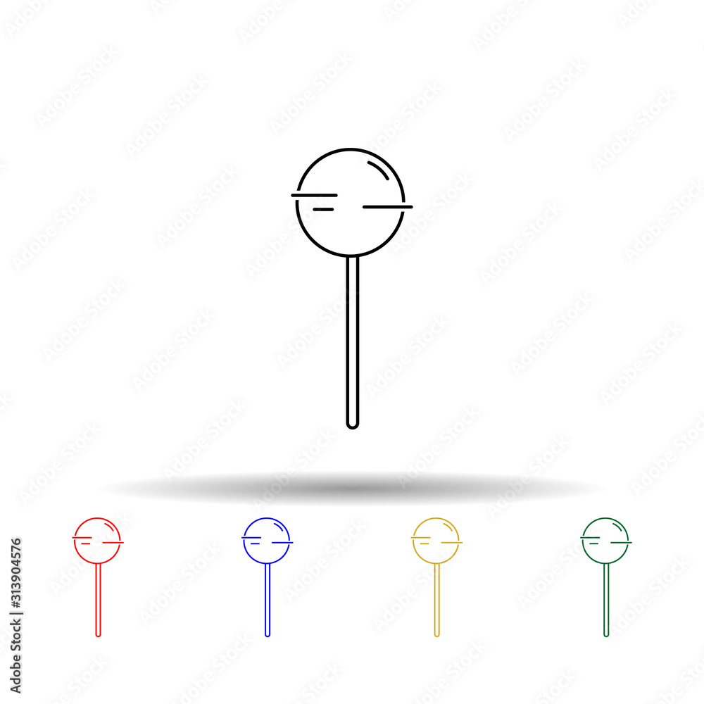 lollipop multi color style icon. simple thin line, outline vector of halloween icons for ui and ux, website or mobile application lollipop multi color style icon. simple thin line, outline vector of halloween icons for ui and ux, website or mobile application