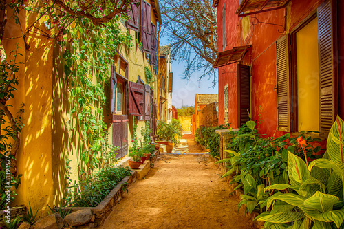 Obraz na plátně Street on Gorée island, Senegal, Africa