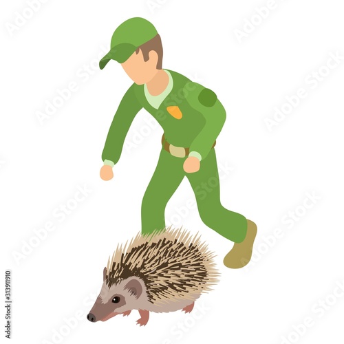 Animal rescue icon. Isometric illustration of animal rescue vector icon for web