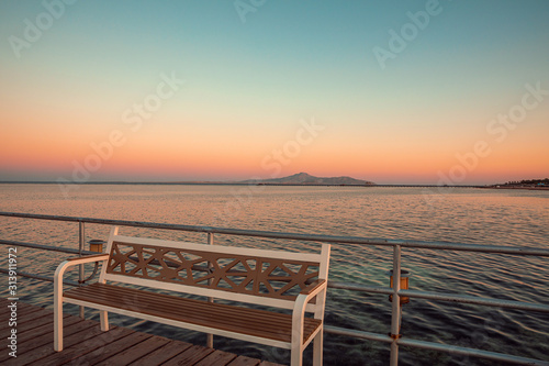 Beautiful sunset on the Red Sea, Sharm El Sheikh, Egypt. Vacation concept.