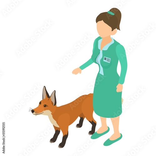 Treatment animal icon. Isometric style illustration of treatment animal vector icon for web