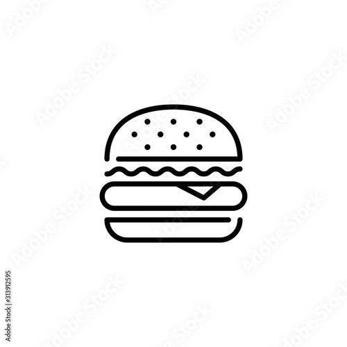 Burger Street Food Icon Logo