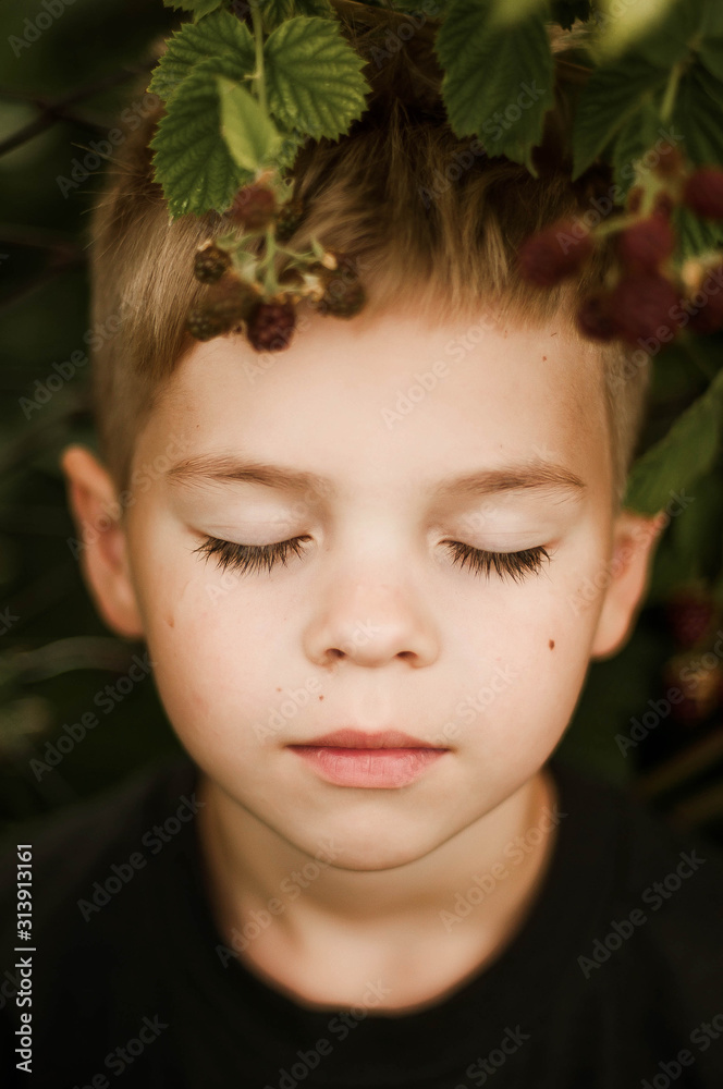 Portrait of a little boy outdoors Portrait of a little boy outdoors