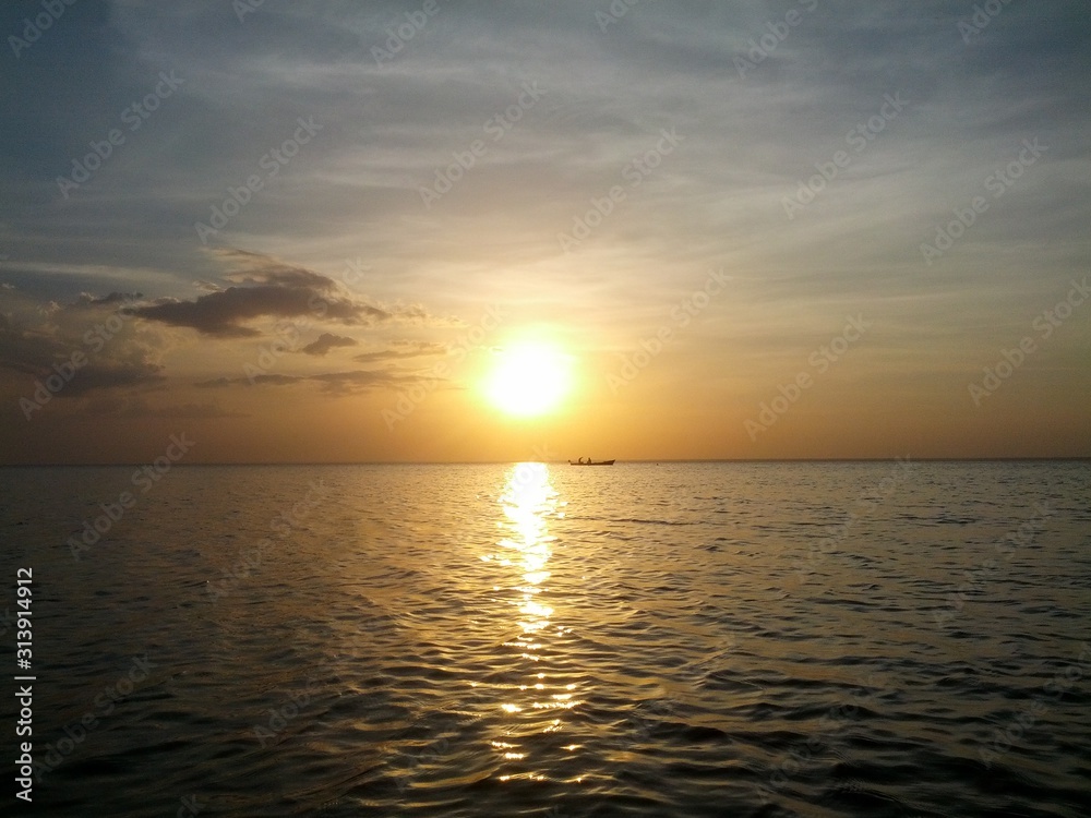 Fototapeta premium Por do sol - amazônia