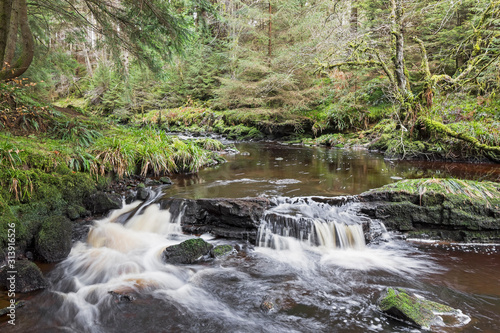 Blakehope Burn waterfalls