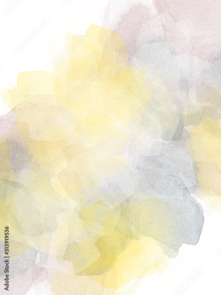 Fototapeta premium Blue and yellow abstract bright colorful watercolor. Textures for design, photo overlay, text.