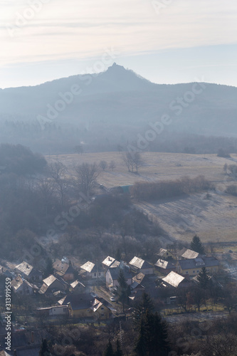 View from the Castle of Somosko on the border of Hungary and Slovakia photo