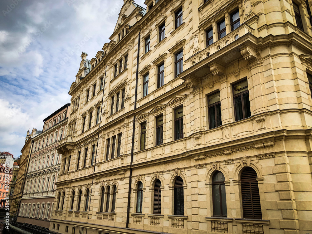 close up view of the czech city Karlovy Vary