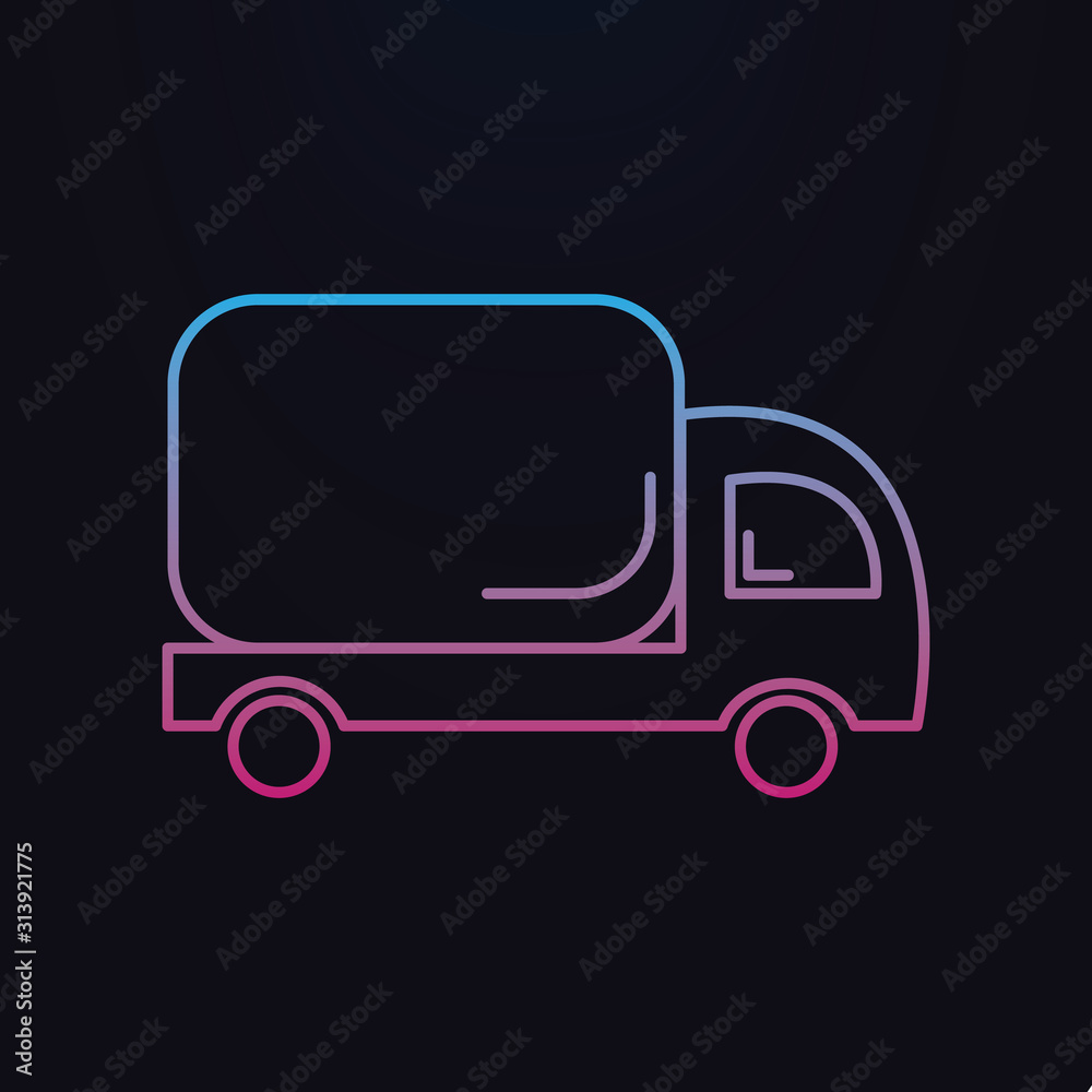 Truck nolan icon. Simple thin line, outline vector of shopping icons for ui and ux, website or mobile application