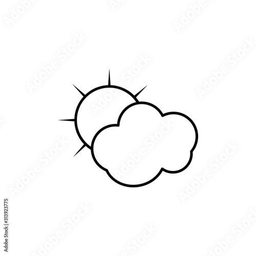 sun cloud, climate, weather line icon. elements of airport, travel illustration icons. signs, symbols can be used for web, logo, mobile app, UI, UX