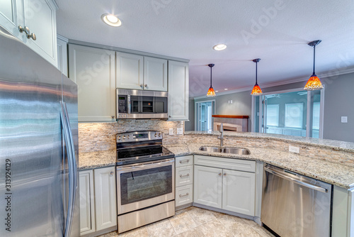 Modern Kitchen In Upscale Home