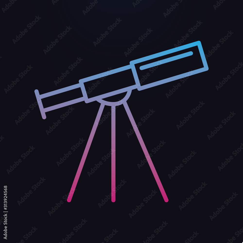 Telescope nolan icon. Simple thin line, outline vector of space icons for ui and ux, website or mobile application Telescope nolan icon. Simple thin line, outline vector of space icons for ui and ux, website or mobile application