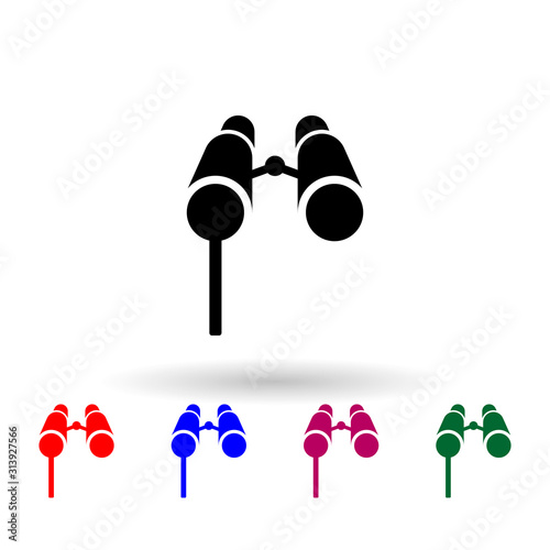 Opera glasses multi color icon. Simple glyph, flat vector of theatre icons for ui and ux, website or mobile application