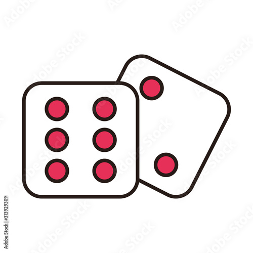casino dices game isolated icon