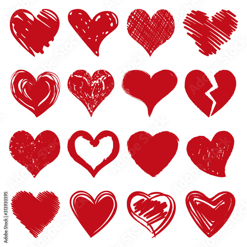 Heart Icon Vector Set