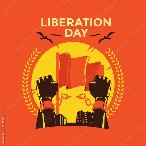 Happy Liberation Day Vector Illustration