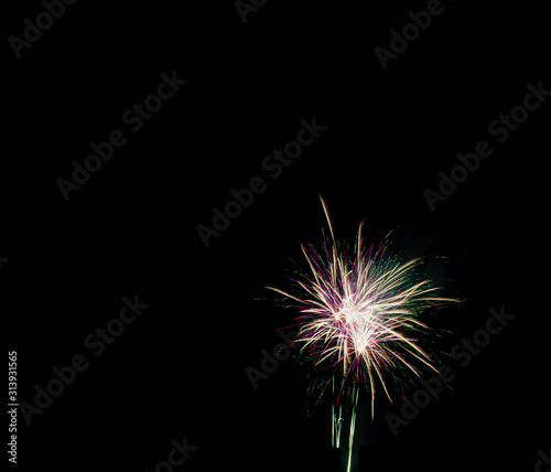 Fireworks display night in London  UK