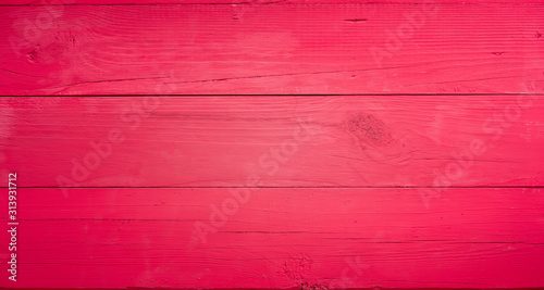 Red old wooden plank panoramic background