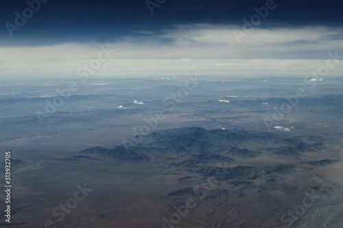 Desert panorama from the plain to California