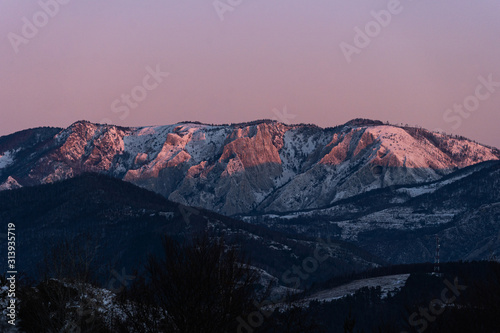 Scarita-Belioara mountain range. Beautiful Carpathian mountains reserve from Romania, Transylvania. Apuseni mountain reserve