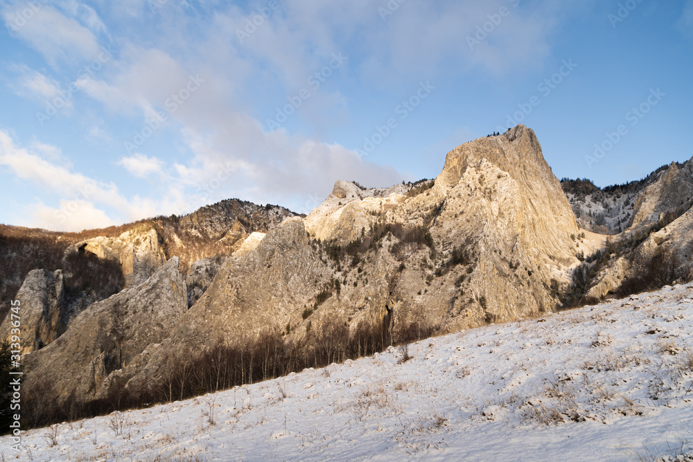 Scarita-Belioara mountain range. Beautiful Carpathian mountains reserve from Romania, Transylvania. Apuseni mountain reserve