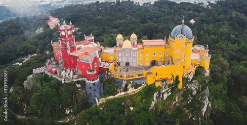 Εκτύπωση καμβά The Pena Palace, a Romanticist castle in the municipality of Sintra, Portugal, L