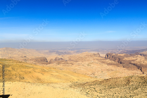 Arabah valley desert panorama with mountains in Jordan © johannes86