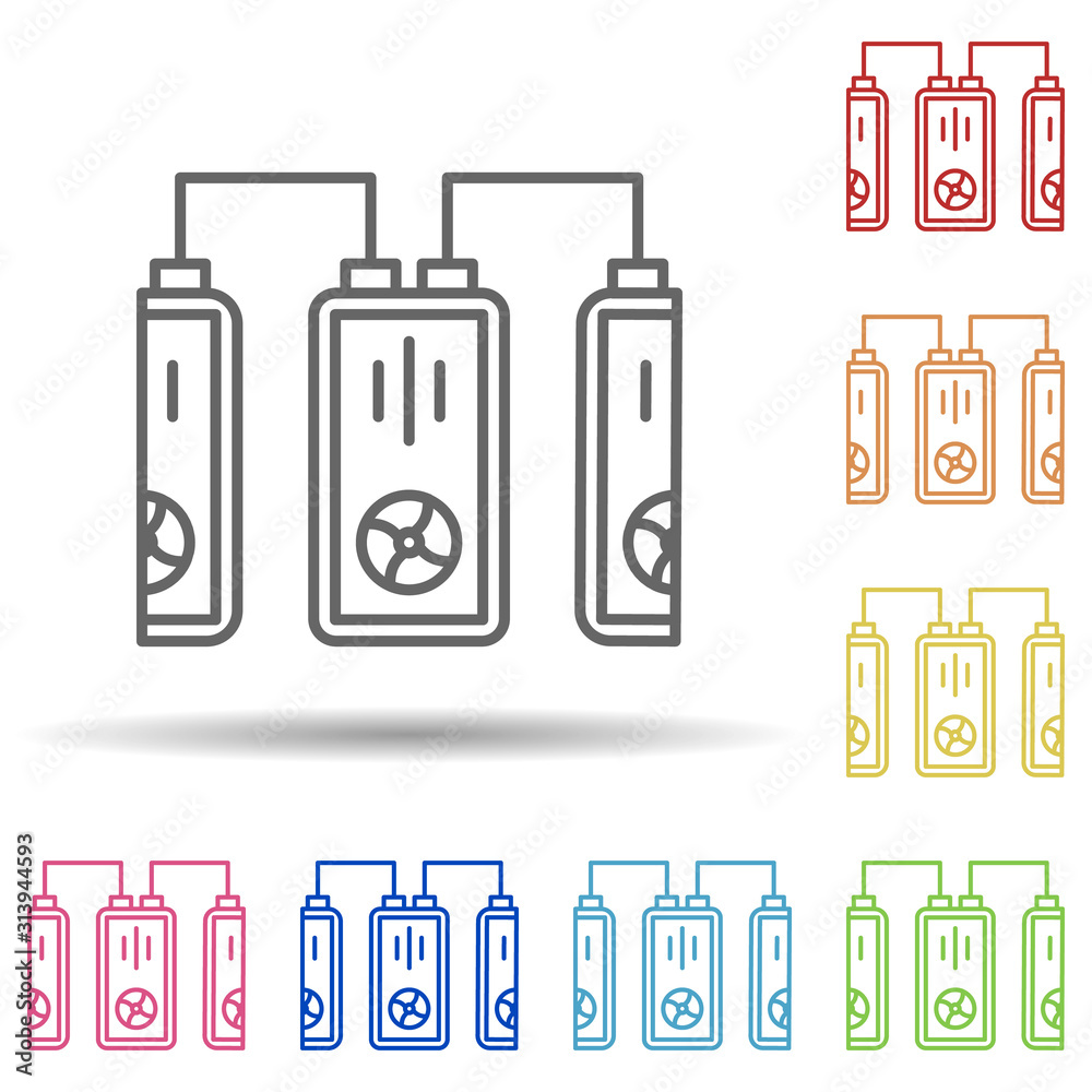 crypto farm multi color style icon. Simple thin line, outline vector of cryptocurrency icons for ui and ux, website or mobile application crypto farm multi color style icon. Simple thin line, outline vector of cryptocurrency icons for ui and ux, website or mobile application
