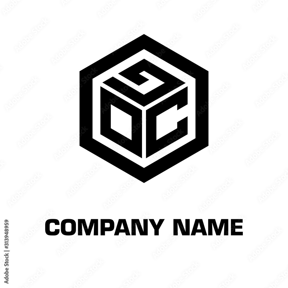 logo hexagon style initial letter for a company and industry logo hexagon style initial letter for a company and industry
