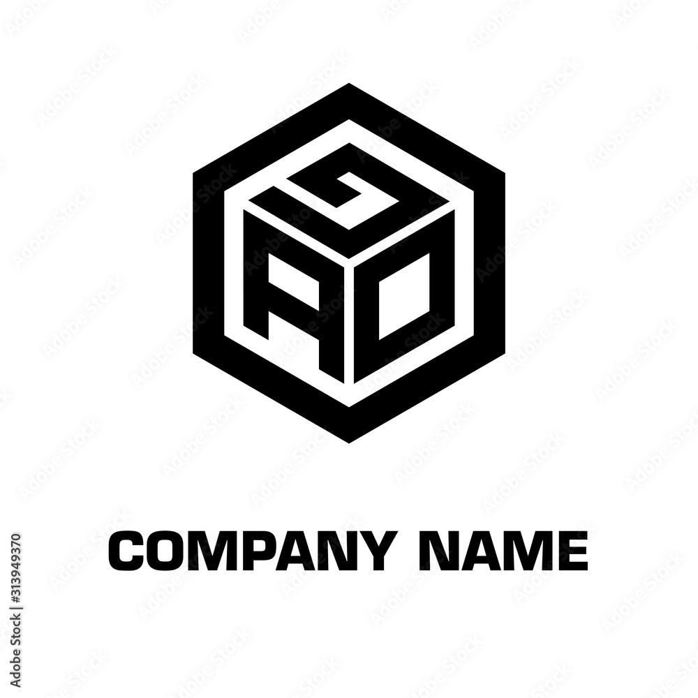 logo hexagon style initial letter for a company and industry logo hexagon style initial letter for a company and industry