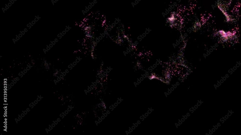 4K Flight of pink bokeh particles. Magical shimmering light. Valentines day red intro template. Isolated on black background 4K Flight of pink bokeh particles. Magical shimmering light. Valentines day red intro template. Isolated on black background