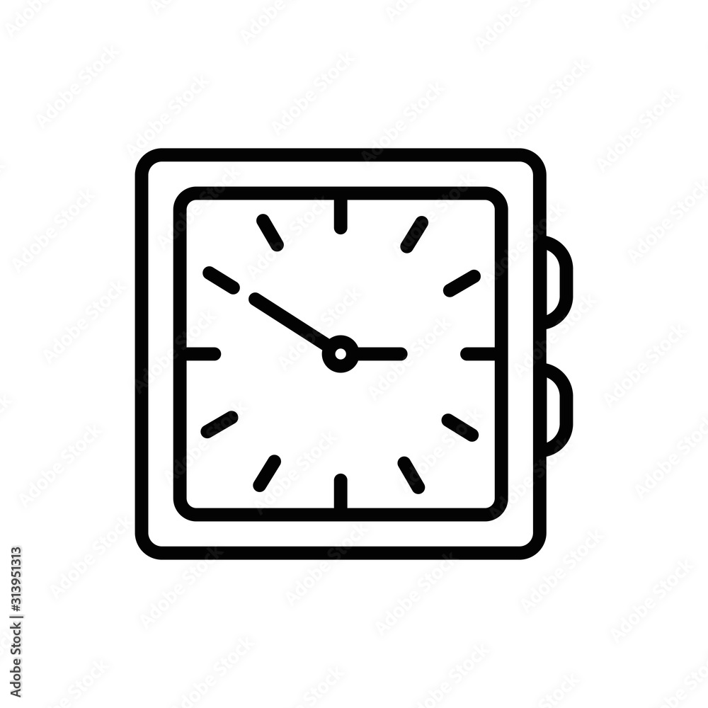 Isolated square clock instrument vector design Isolated square clock instrument vector design