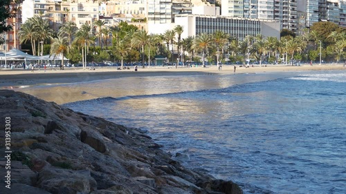 Magnificent seascapes on the Spanish promenade in the city of Alicante