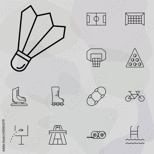 shuttlecock icon. Sport icons universal set for web and mobile
