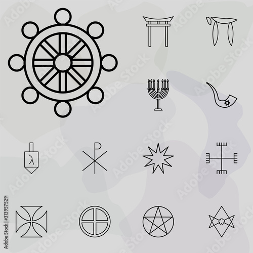 buddhism icon. religion icons universal set for web and mobile