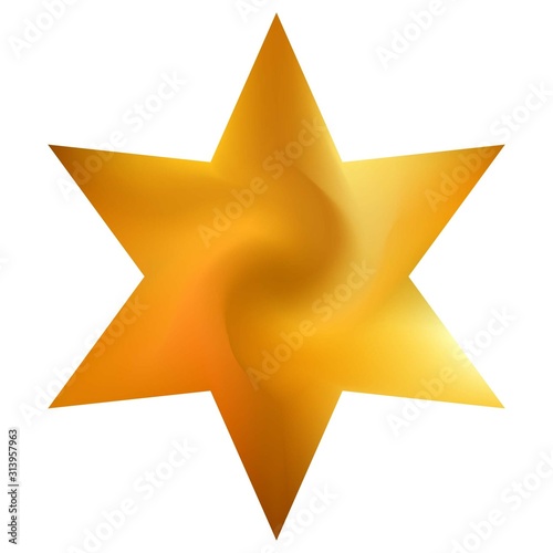 Gradient background in the form of hexagram.