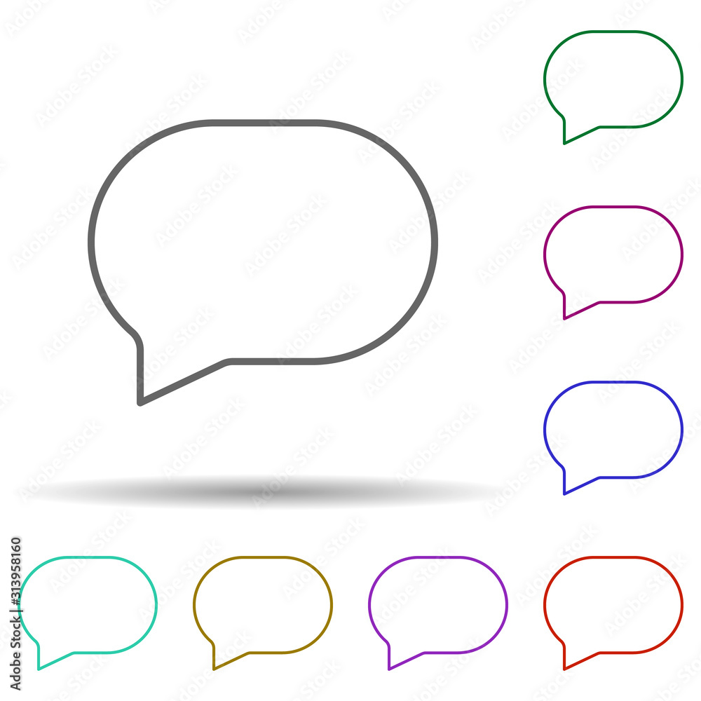 Comment multi color icon. Simple thin line, outline vector of web icons for ui and ux, website or mobile application Comment multi color icon. Simple thin line, outline vector of web icons for ui and ux, website or mobile application