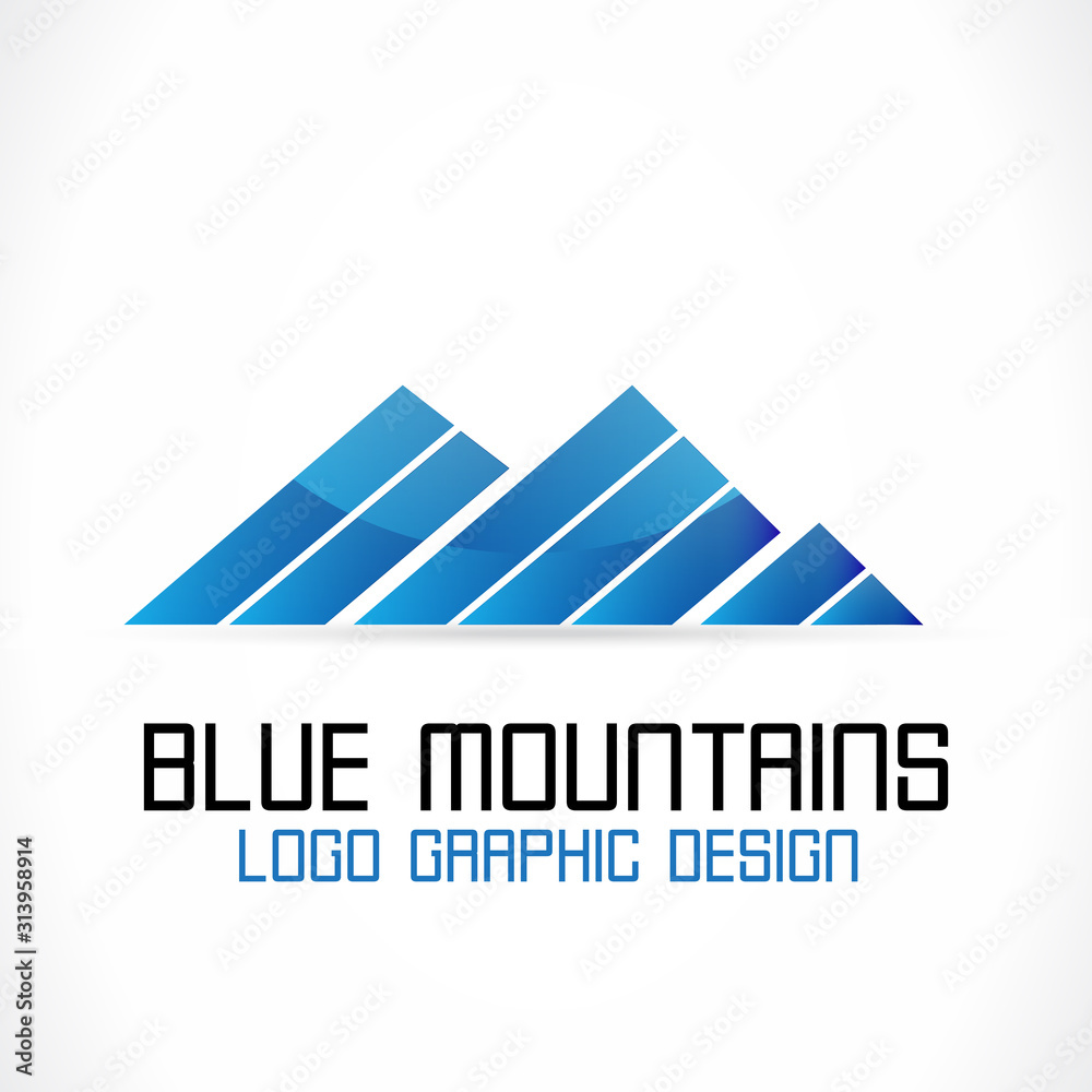 Logo mountains business id card vector 