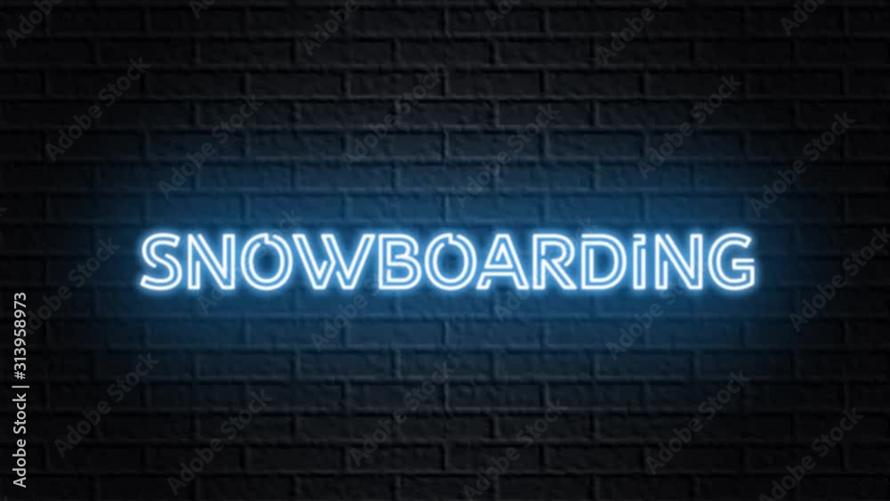 blue neon video animation snowboarding blue neon video animation snowboarding