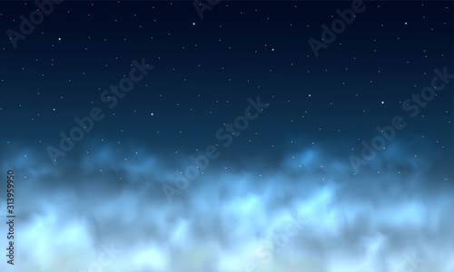 Galaxy with star. Abstract background. Vectro illustration.