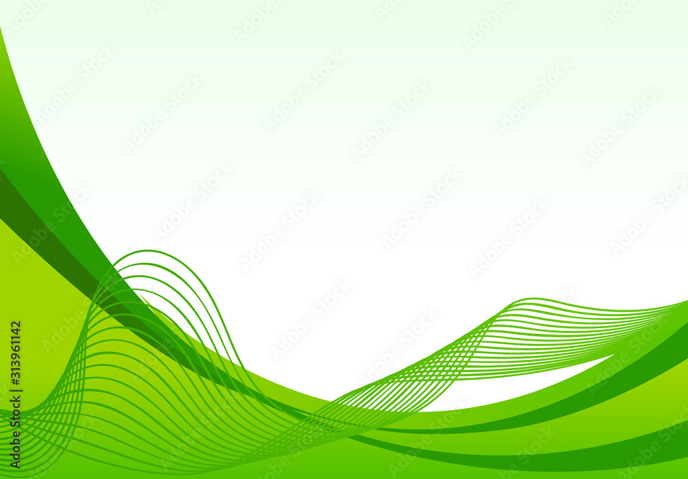 vector abstract green background. To see the other vector wavy