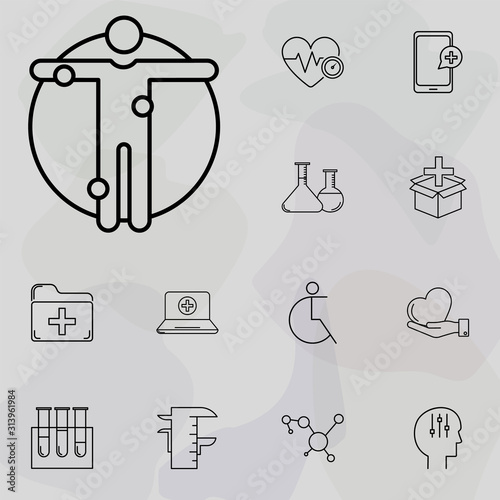 symptom checker icon. medicine icons universal set for web and mobile