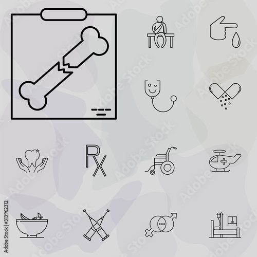 x-ray icon. medicine icons universal set for web and mobile