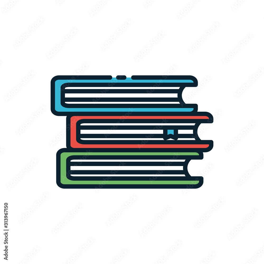 Isolated education books vector design Isolated education books vector design