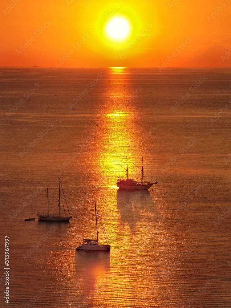 sailing boats during sunset 