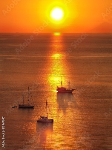 sailing boats during sunset 